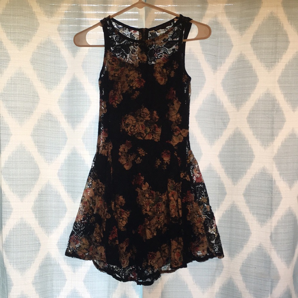 BOGO 50% OFF Black Floral Lace Dress